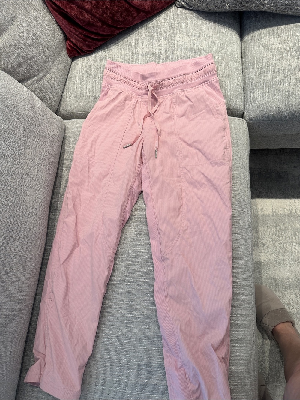 lululemon athletica dusty rose ribbed-waist studio dance pants